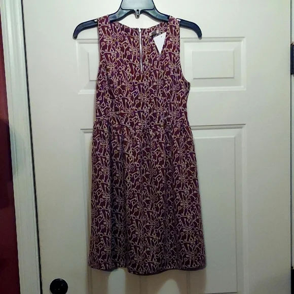 Fossil Dresses Womens Fossil Key Print Dress Poshmark